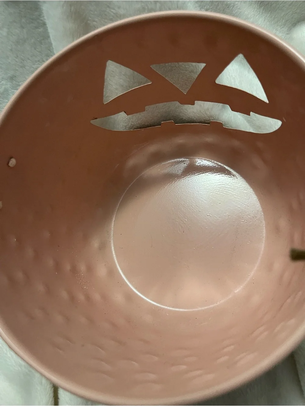 Pink Ceramic Jack-O'-Lantern Lantern